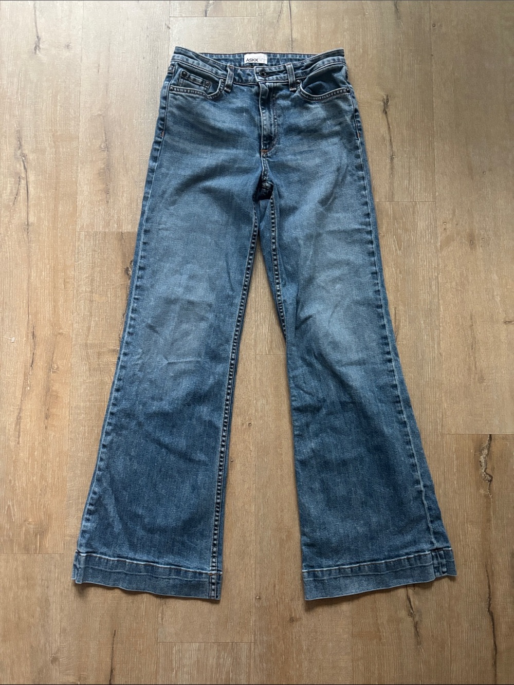 ASKK NY Dark Blue Wide-Leg Jeans